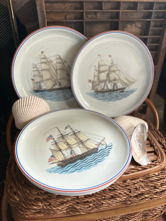 Mottahedeh “Our Maritime Heritage” Porcelain Dinner Plate