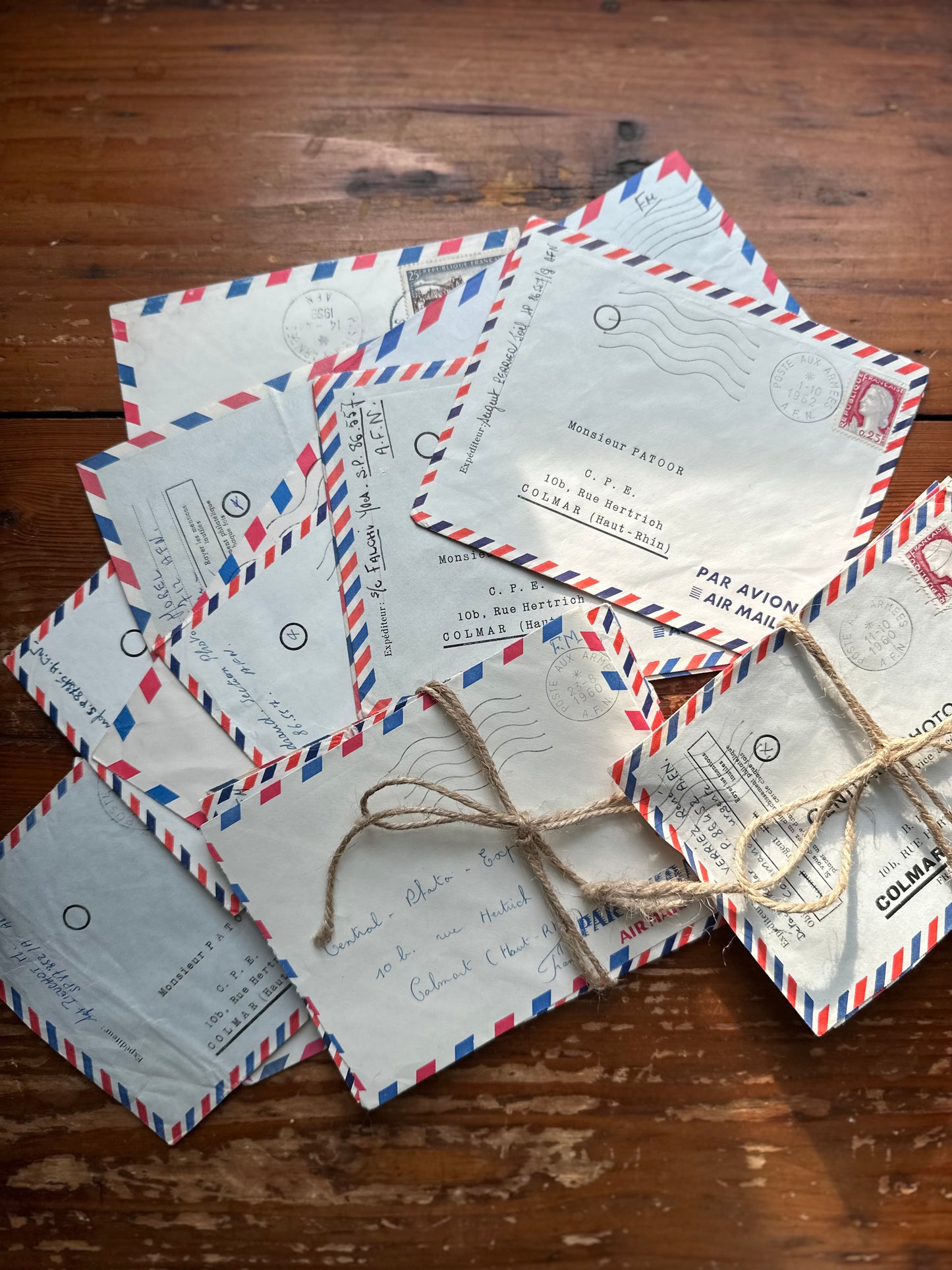 Vintage French Airmail Envelope Bundles