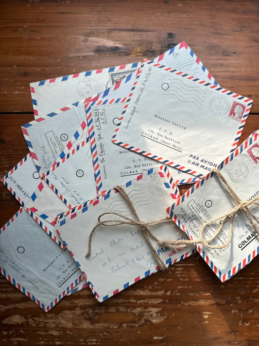 Vintage French Airmail Envelope Bundles