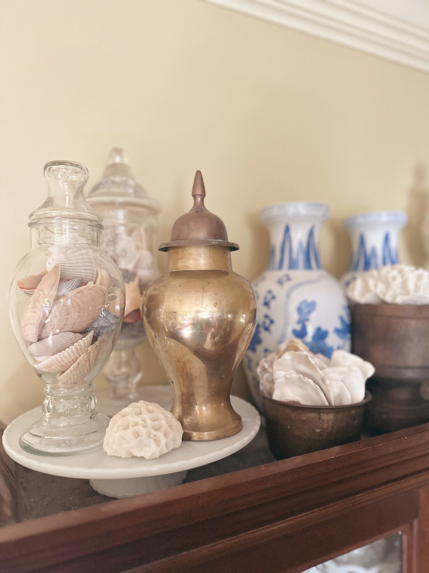 Vintage Brass Ginger Jar