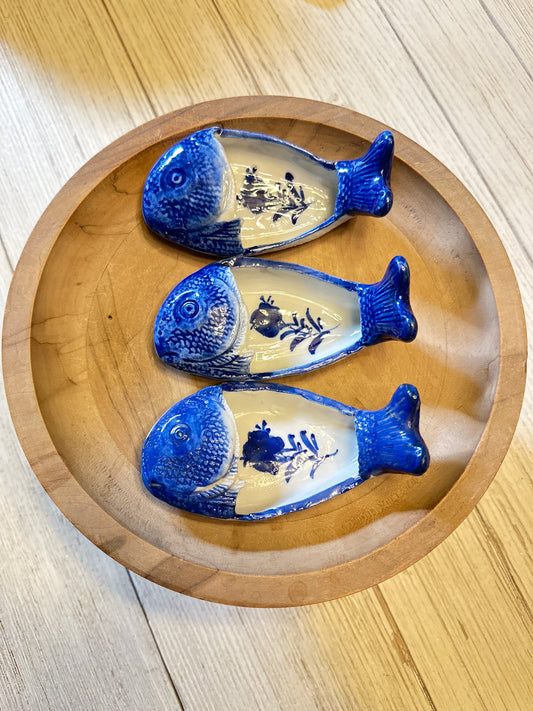 Antique Meiji-period Imari Fish Dish (small, single dish)