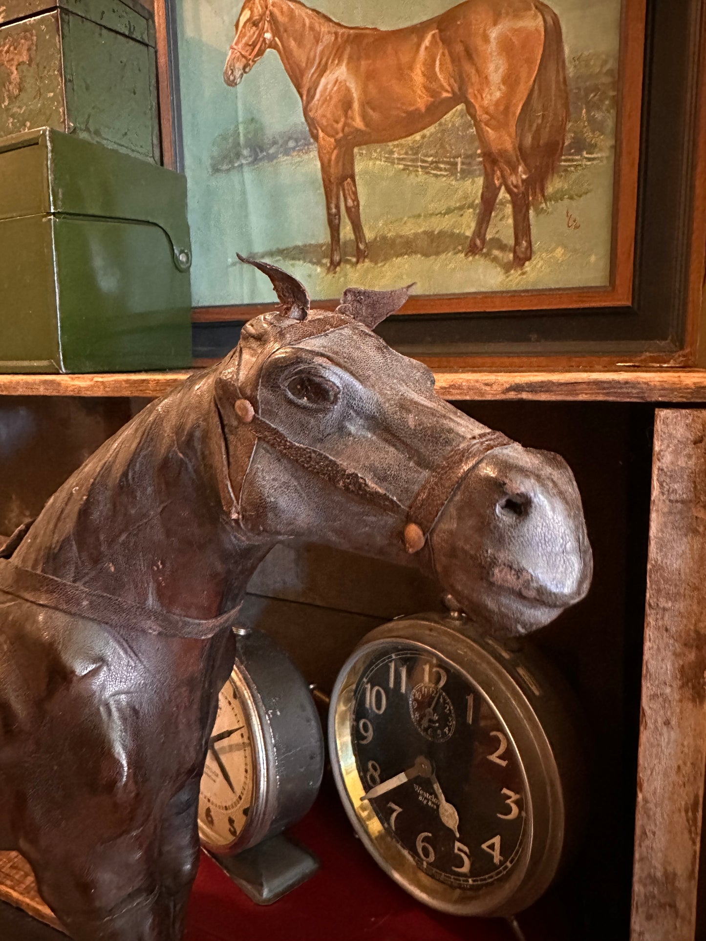 Vintage Leather Wrapped Horse