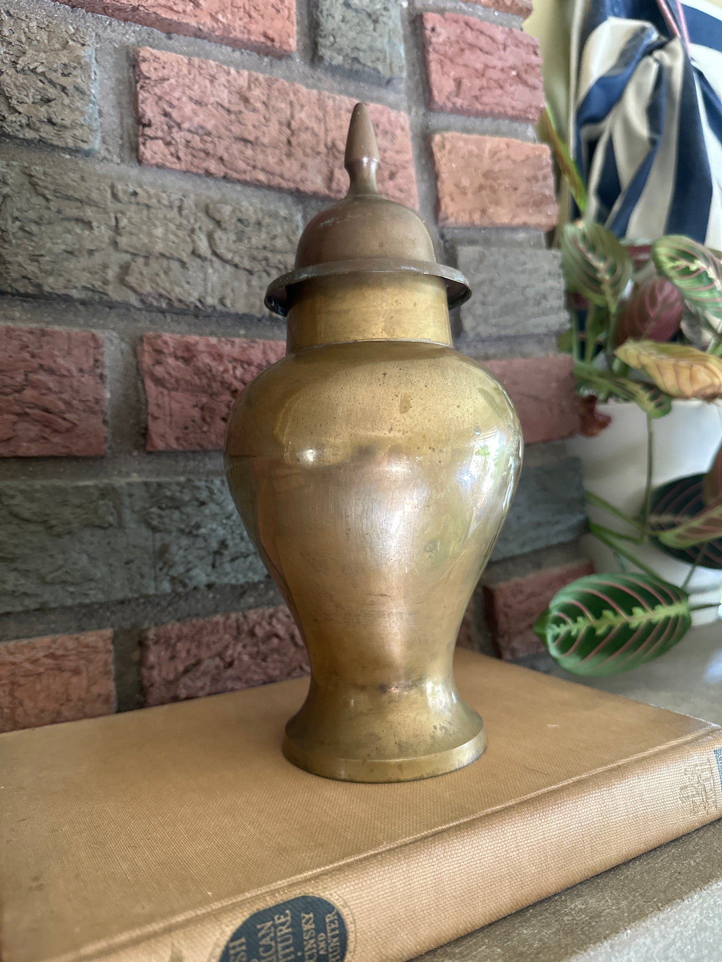 Vintage Brass Ginger Jar
