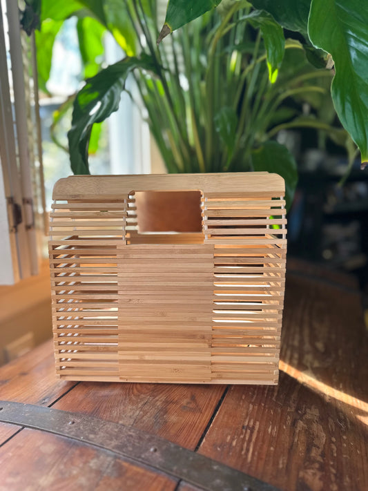 Vintage C&C California Bamboo Top Handle Bag