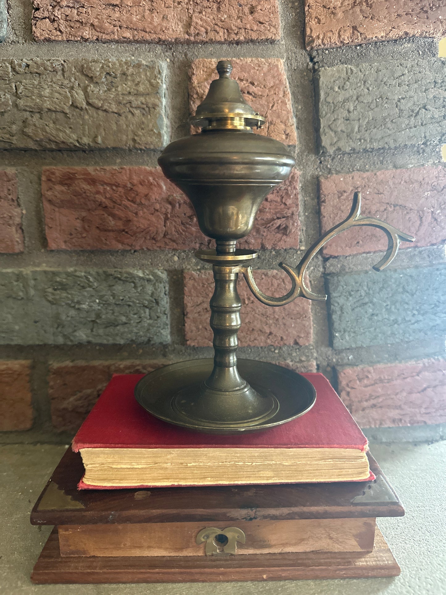 Vintage Whale Oil Brass Finger Lamp