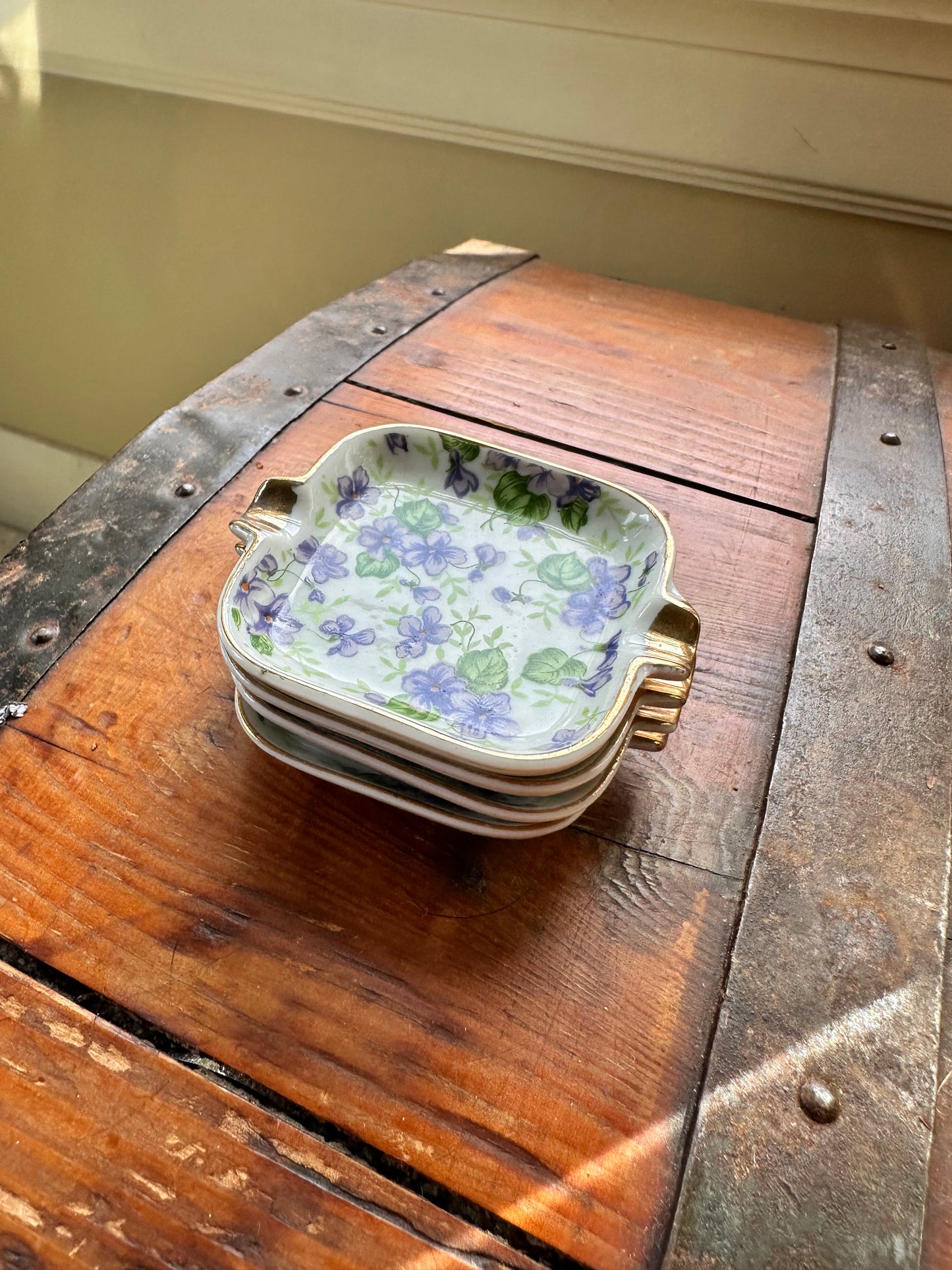 Lefton Chintz Individual Ashtrays (set of 4)