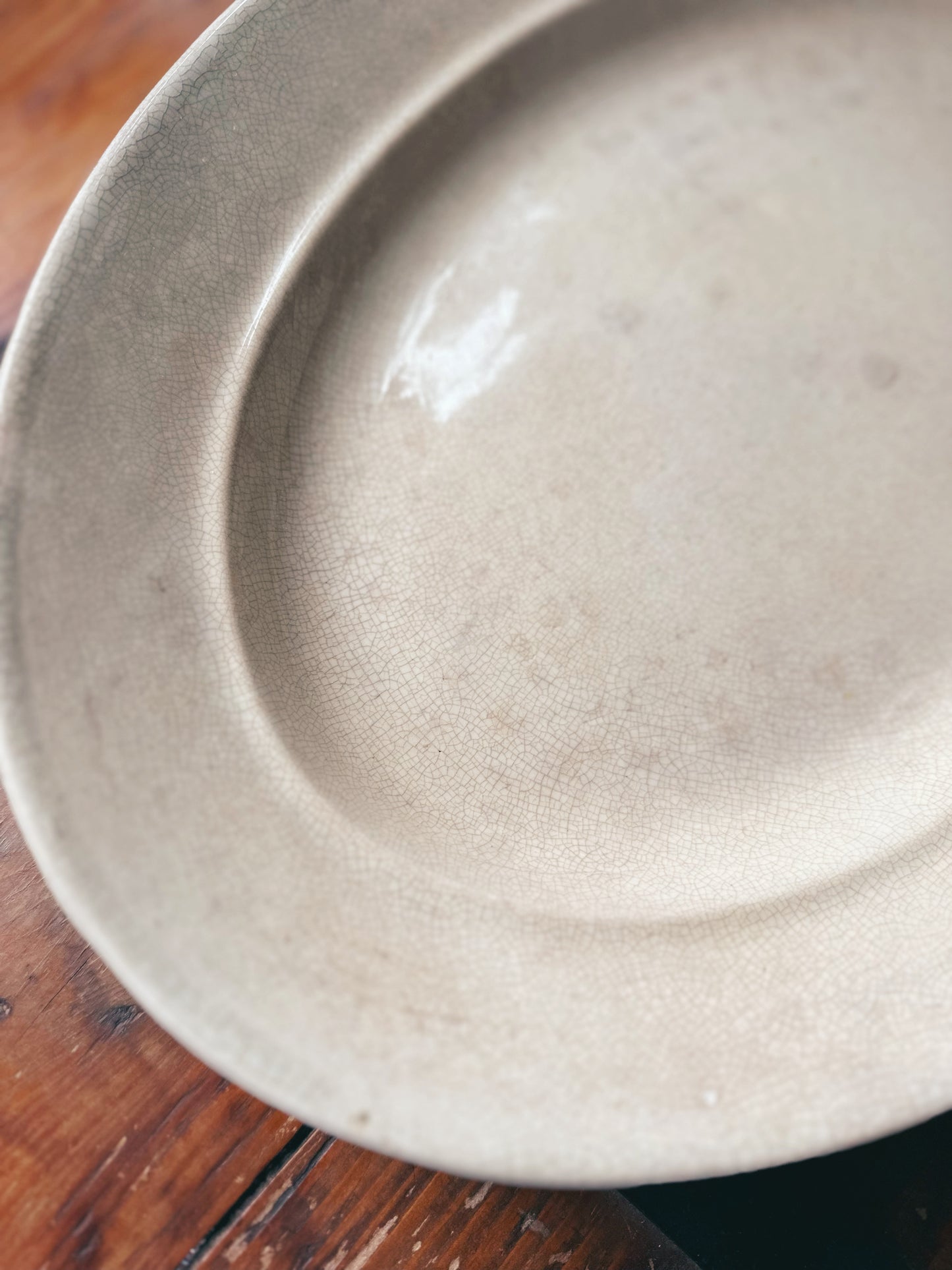 Stained & Crazed Ironstone Platter