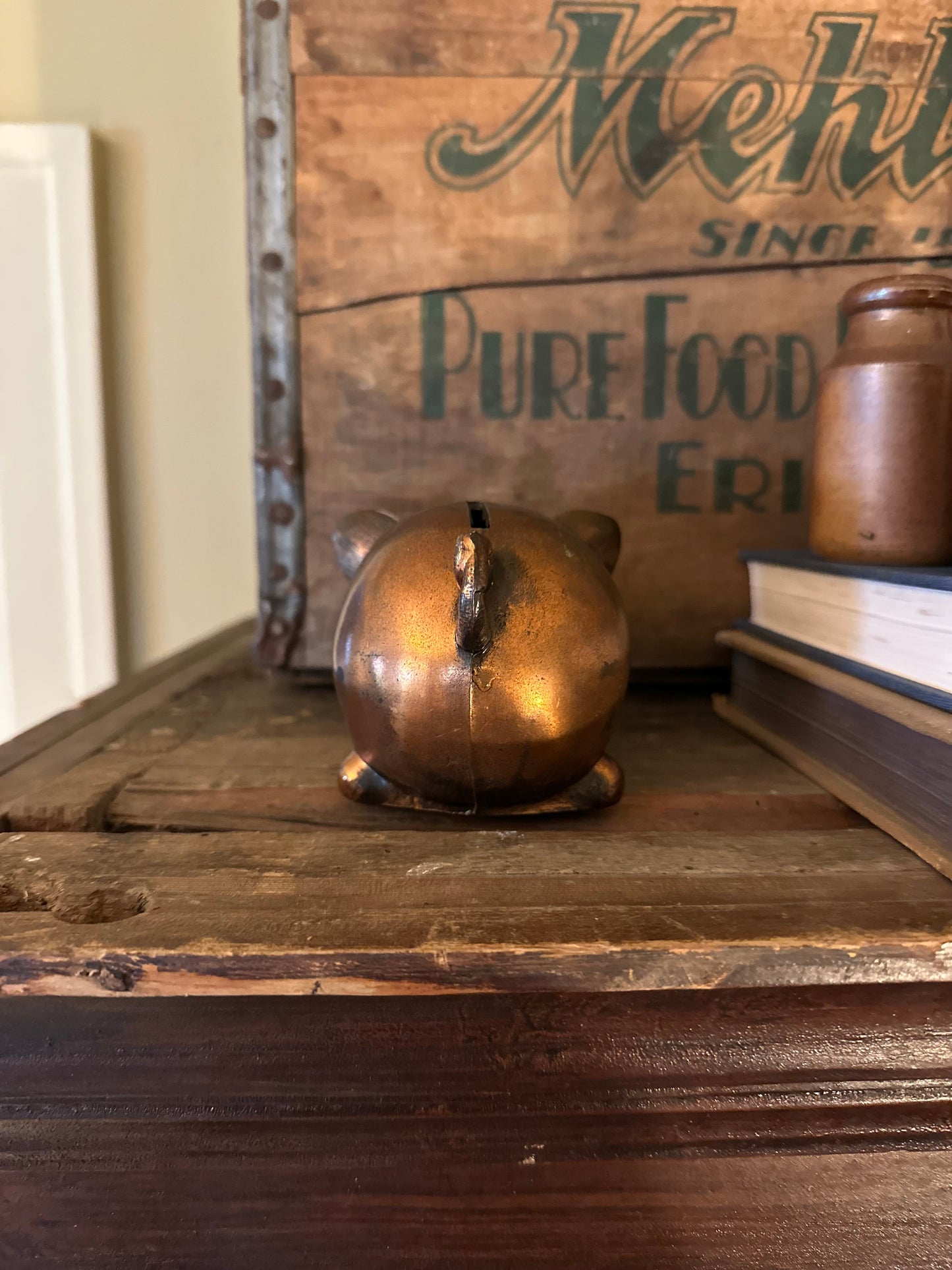 Vintage Cast Metal Piggy Bank