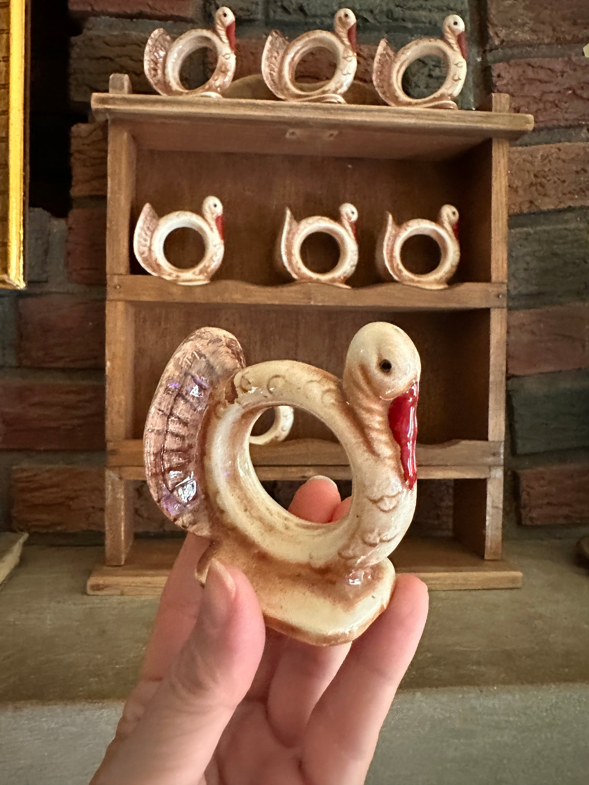 Vintage Turkey Napkin Rings (set of 8)