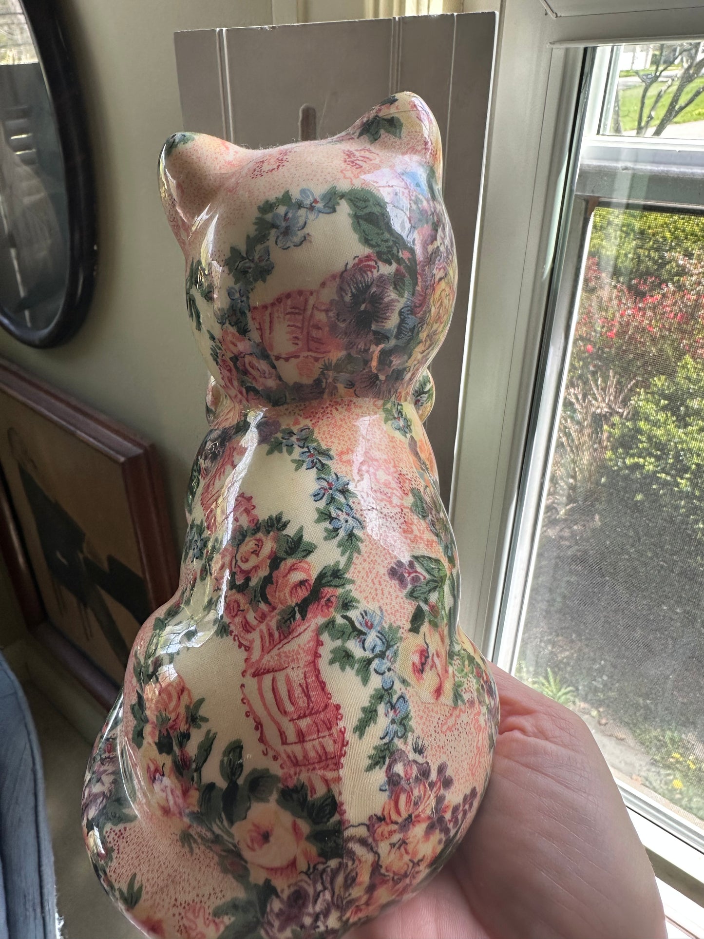 Vintage 70s Ceramic Kitty Figurine