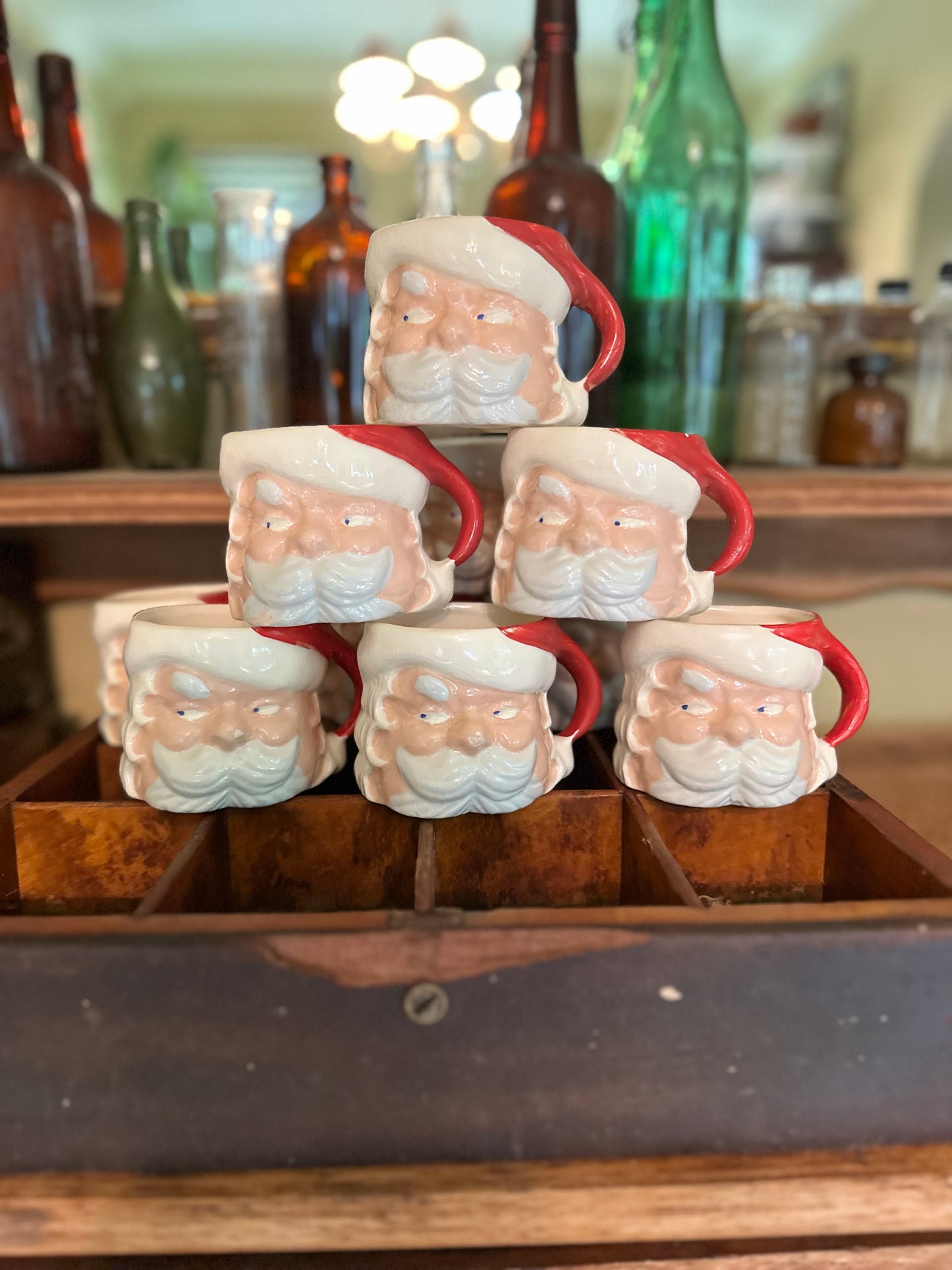 Vintage Winky Santa Mugs
