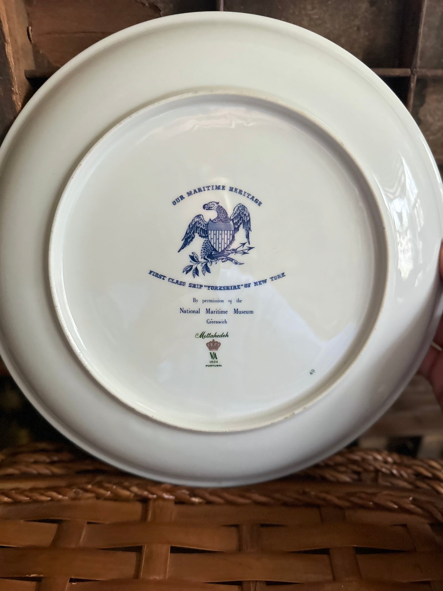 Mottahedeh “Our Maritime Heritage” Porcelain Dinner Plate