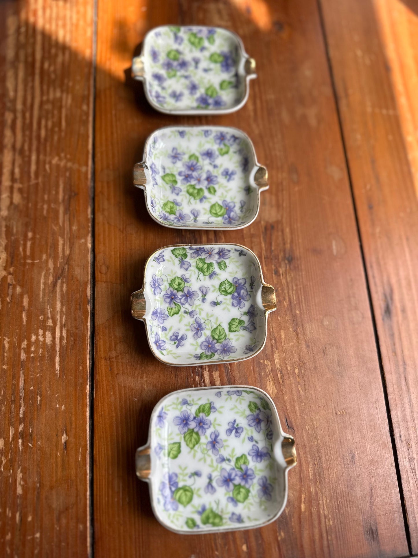 Lefton Chintz Individual Ashtrays (set of 4)