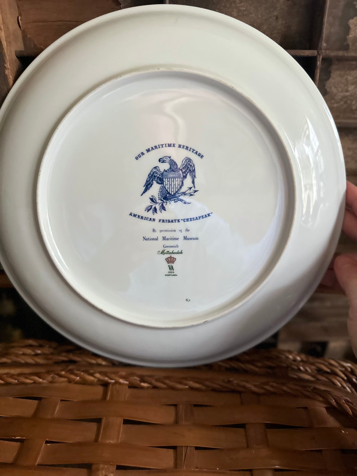Mottahedeh “Our Maritime Heritage” Porcelain Dinner Plate