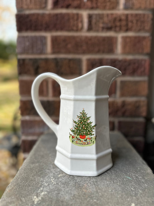 Vintage Pfaltzgraff Christmas Pitcher