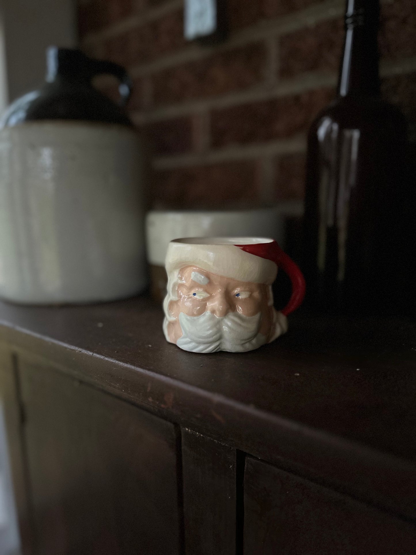 Vintage Winky Santa Mugs