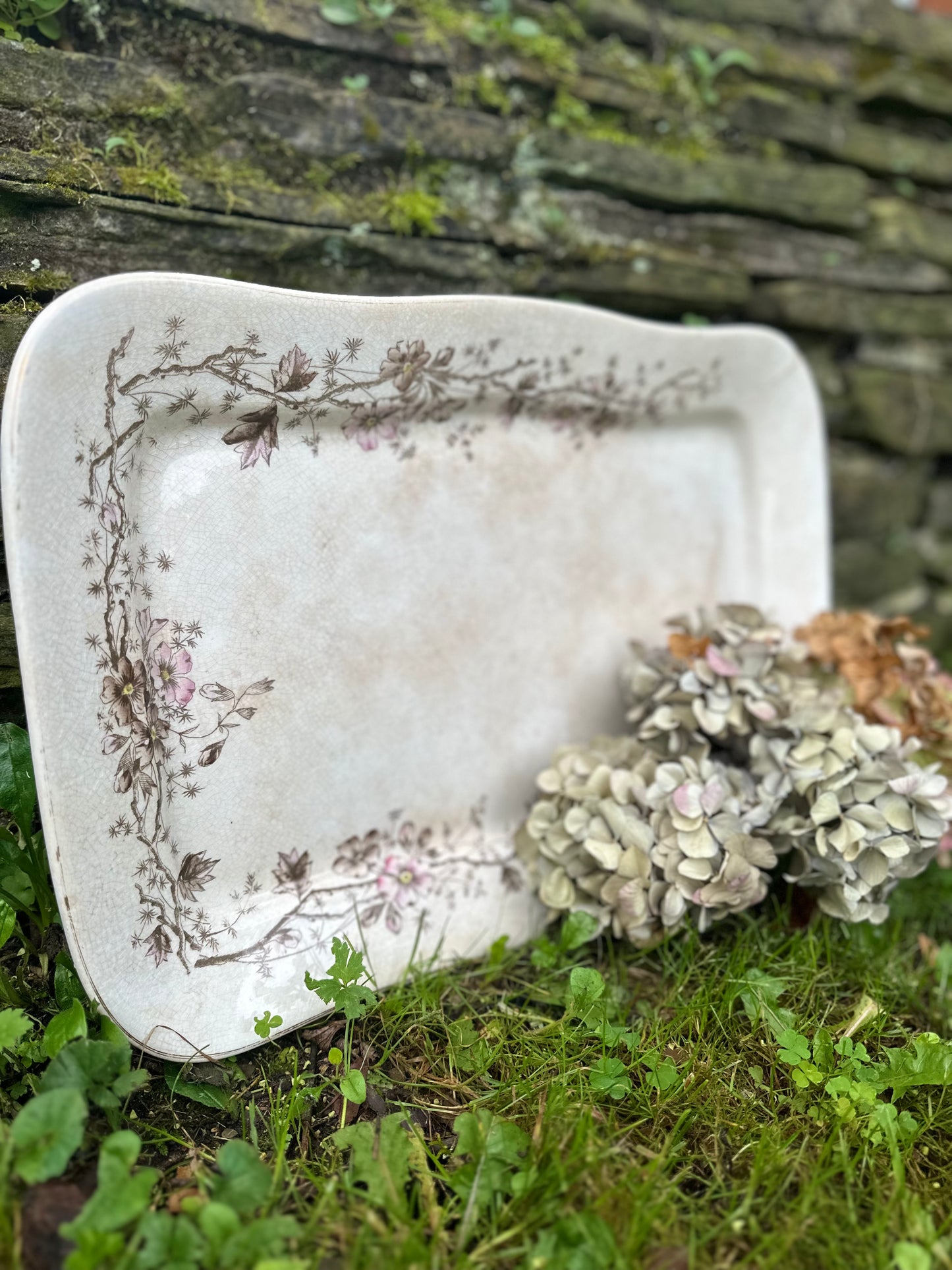 Antique Glasgow Pottery Ironstone Platter