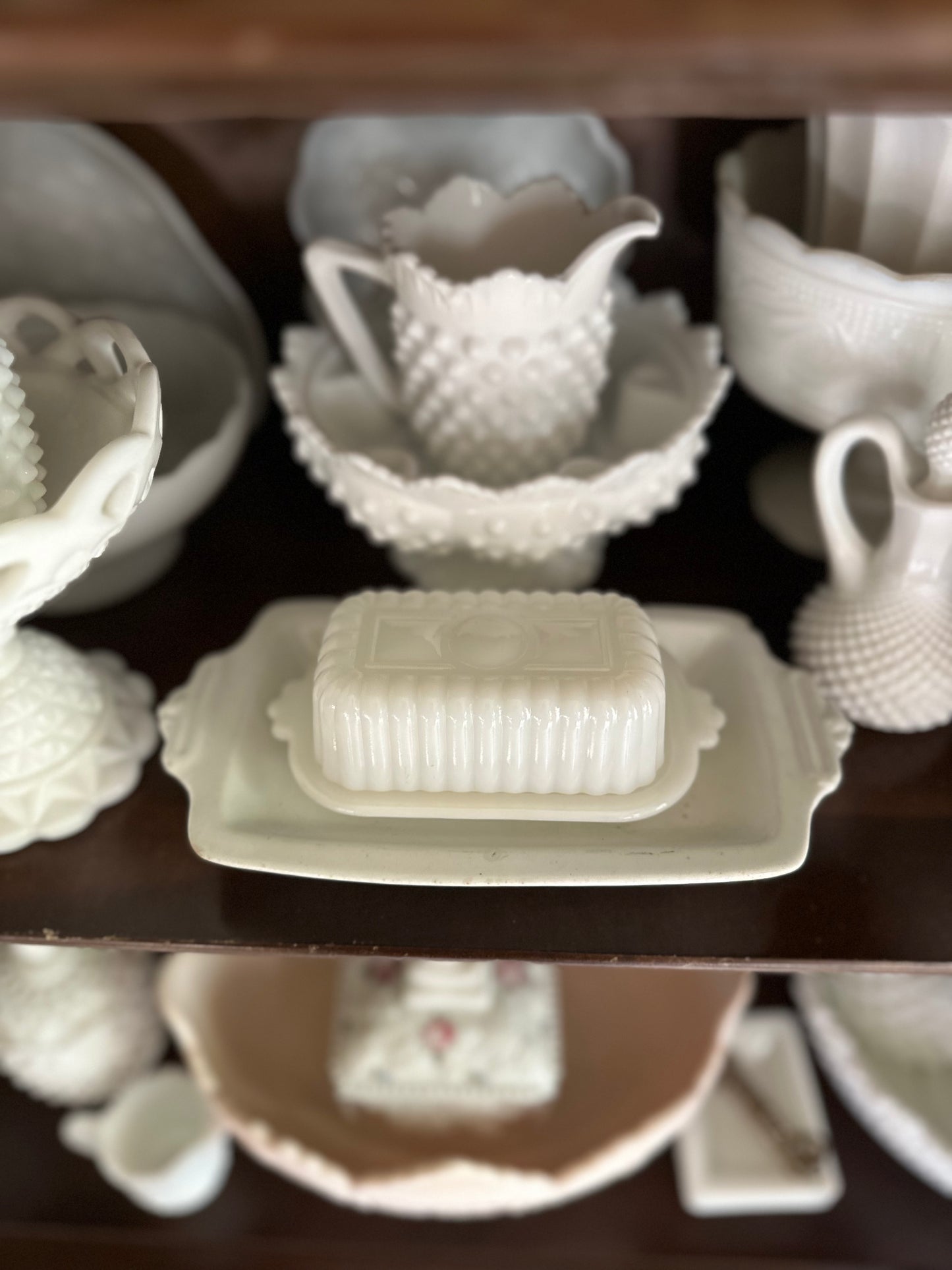 Vintage Hazel Atlas Milk Glass Butter Dish