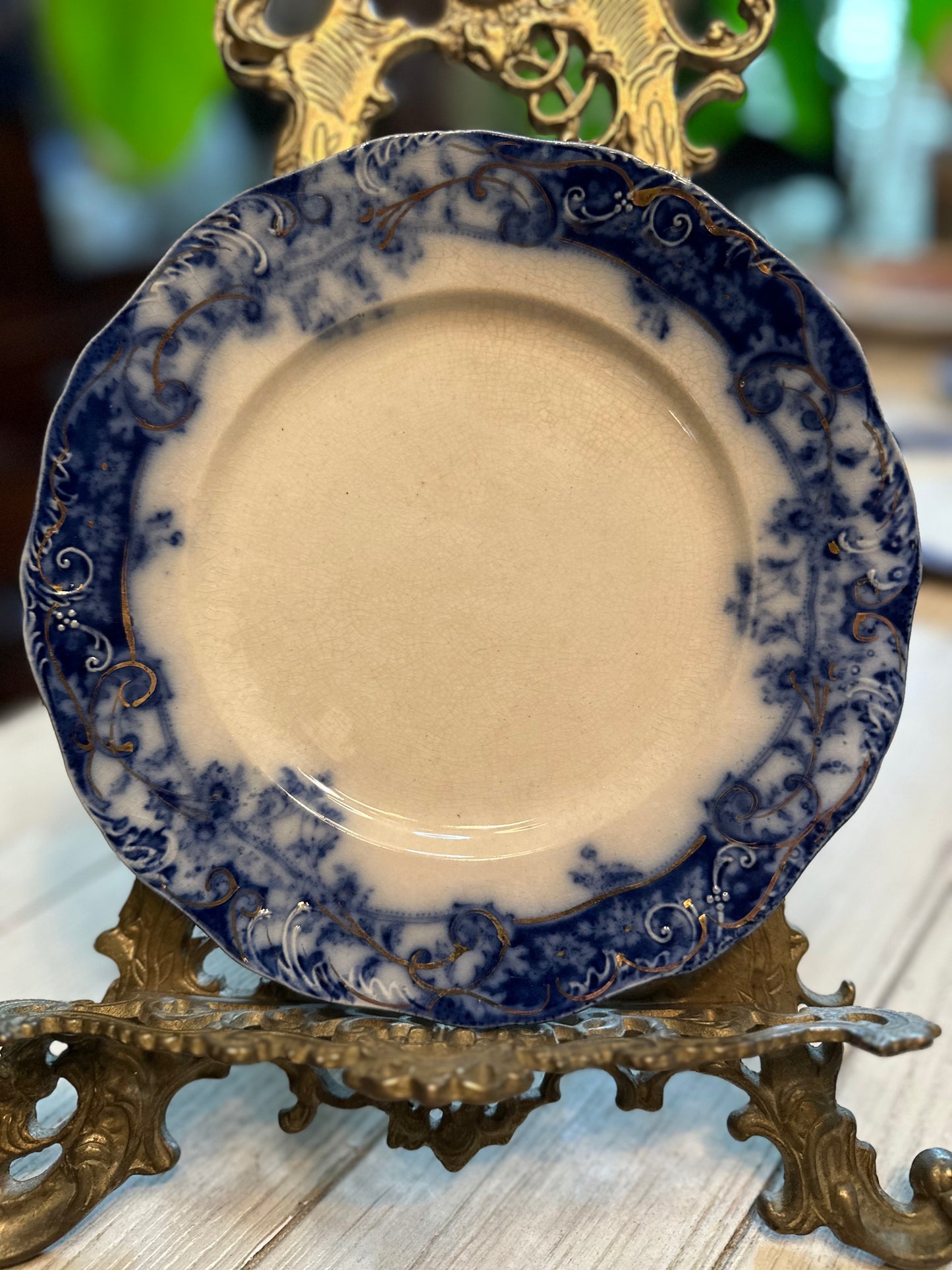Henry Alcock Flow Blue Dessert Plate