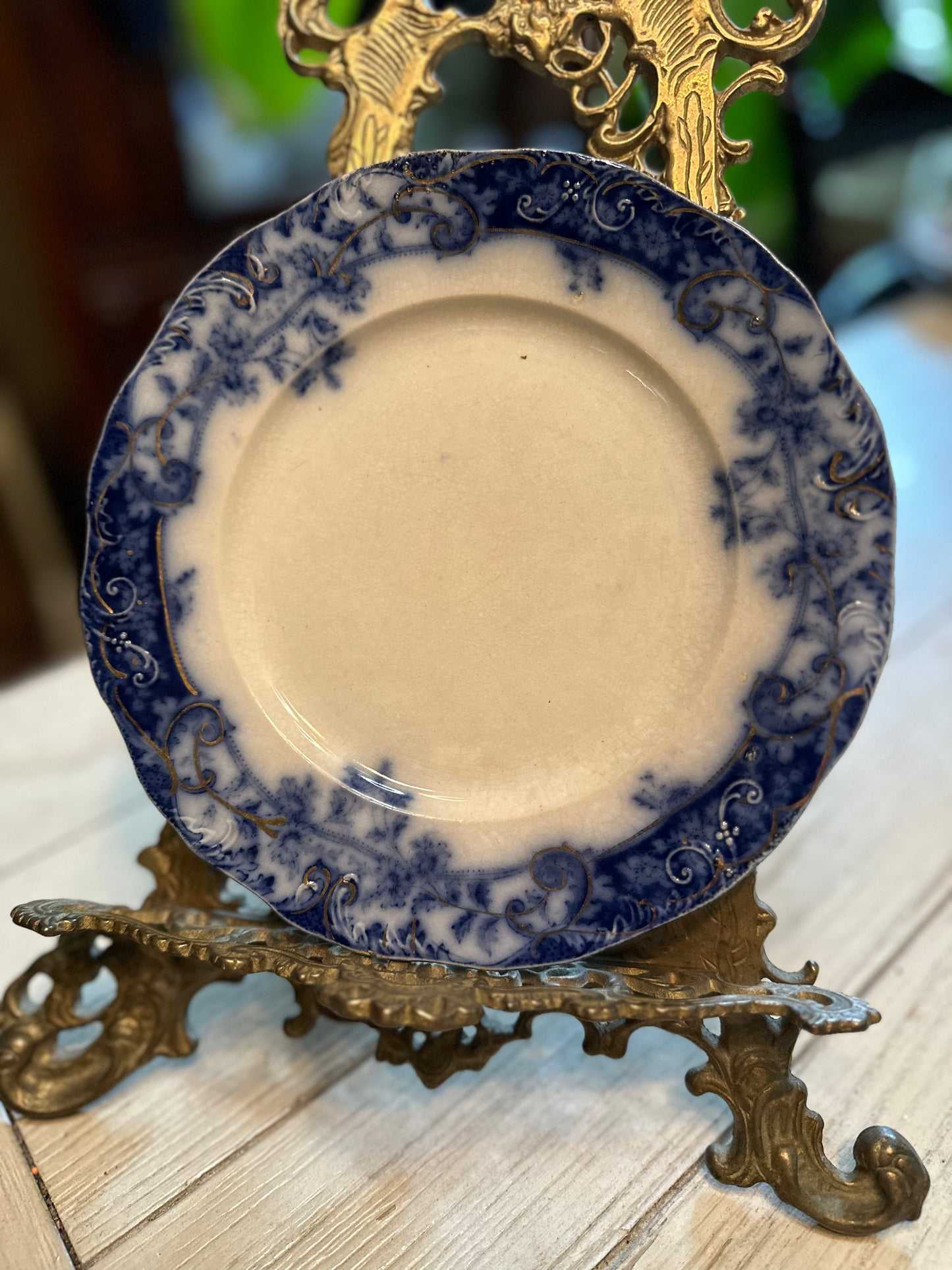 Henry Alcock Flow Blue Dessert Plate