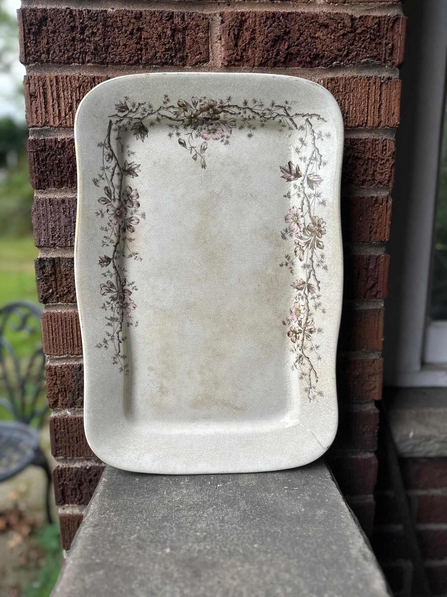 Antique Glasgow Pottery Ironstone Platter