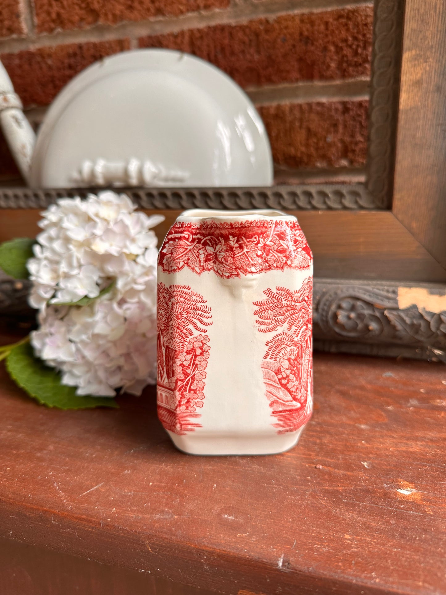 Mason’s Vista Pink Sugar Bowl & Creamer Set