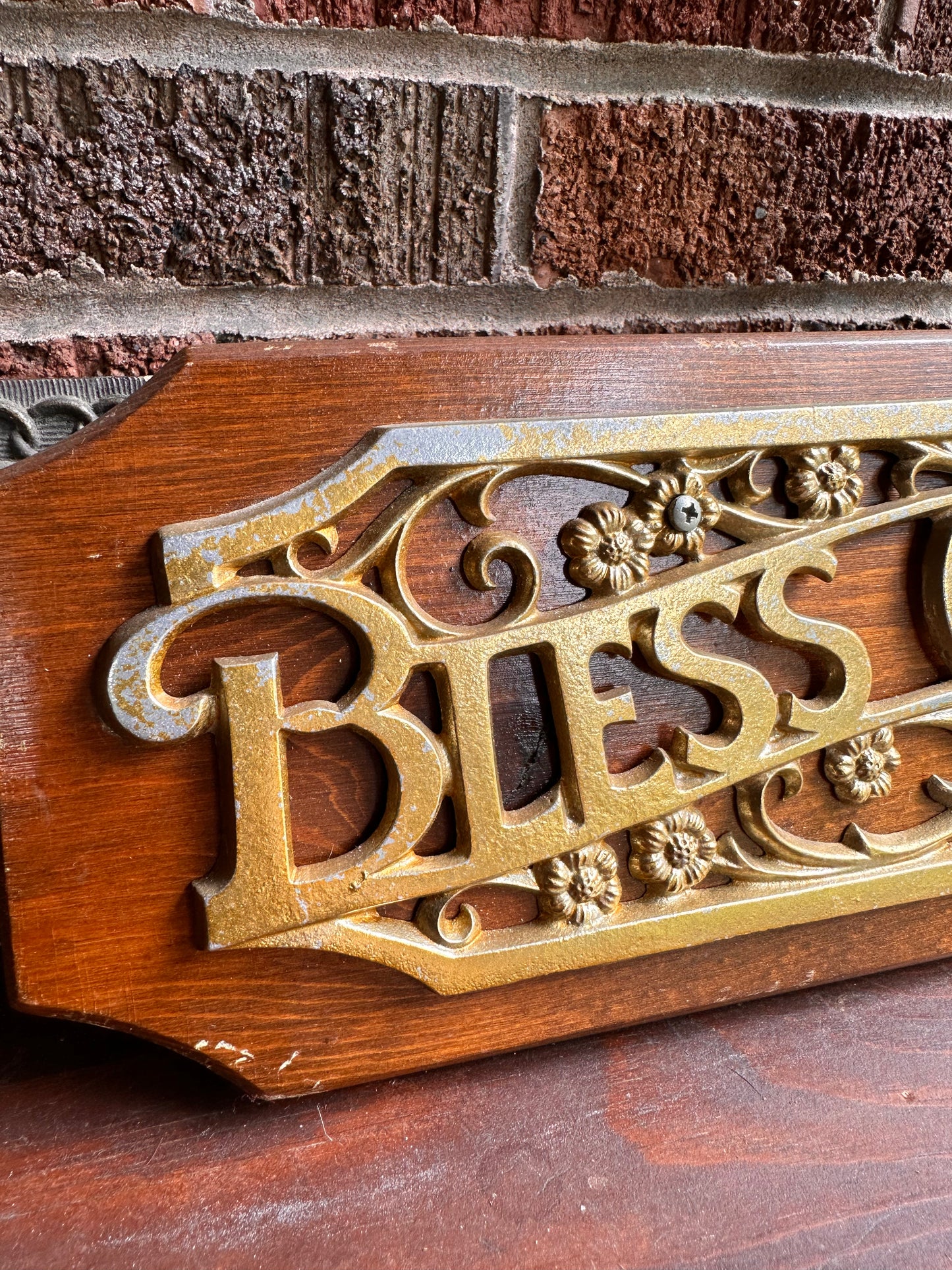 Vintage Bless This Home Sign