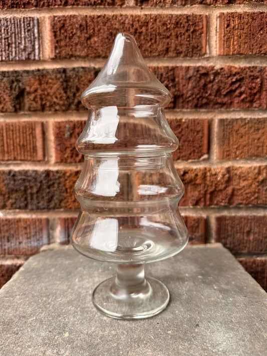 Vintage Christmas Tree Apothecary Jar