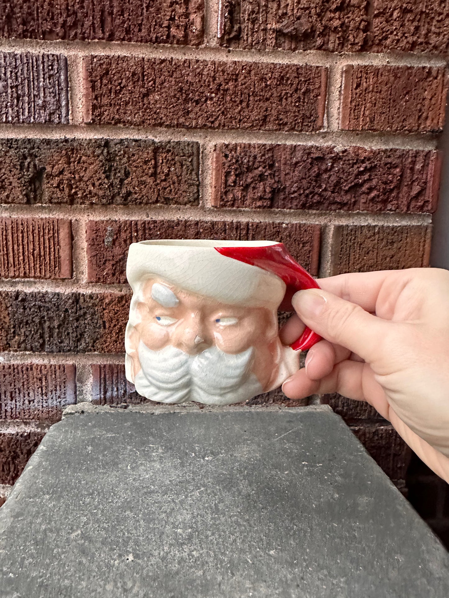 Vintage Winky Santa Mugs
