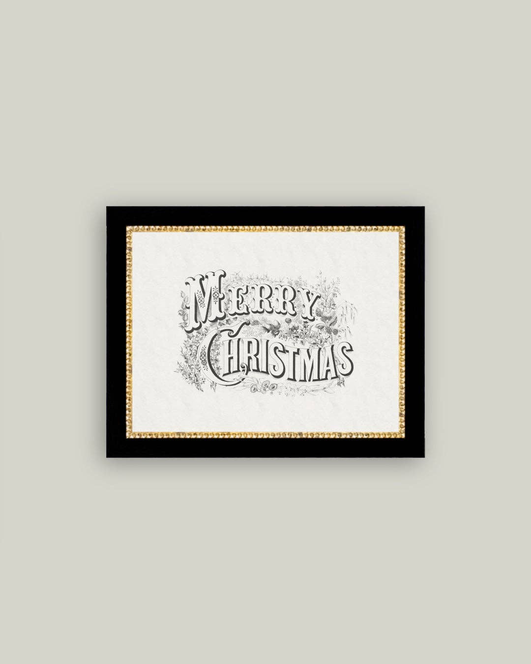 Merry Christmas Stamp Framed Art