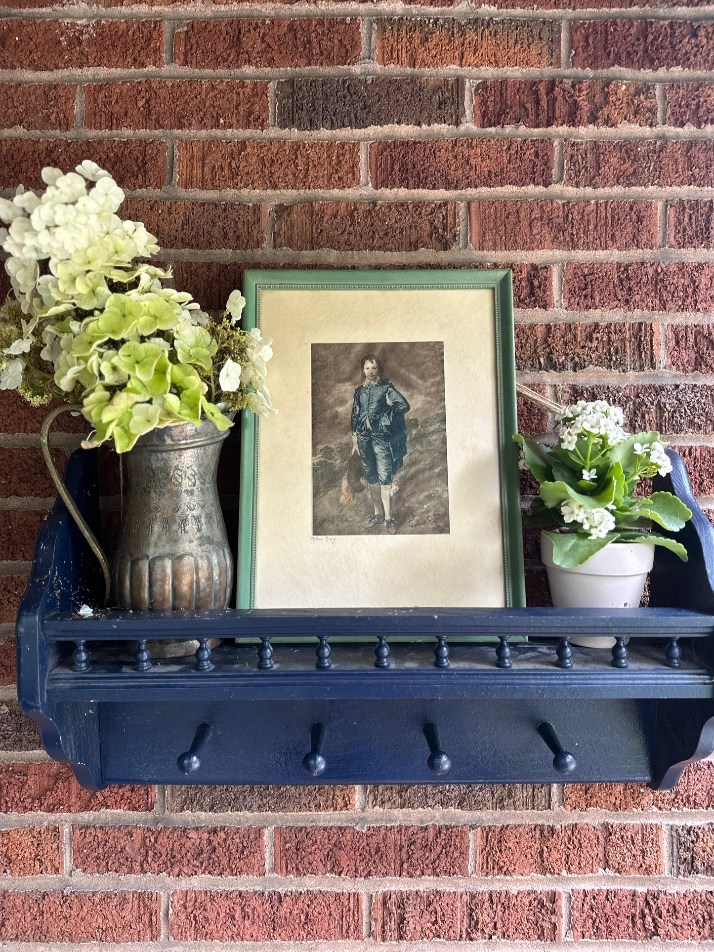 Vintage Blue Boy on Silk