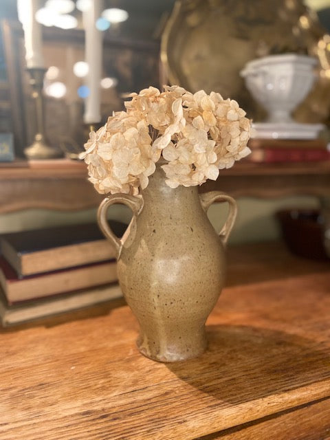 Vintage Earthenware Two Handled Olive Jar