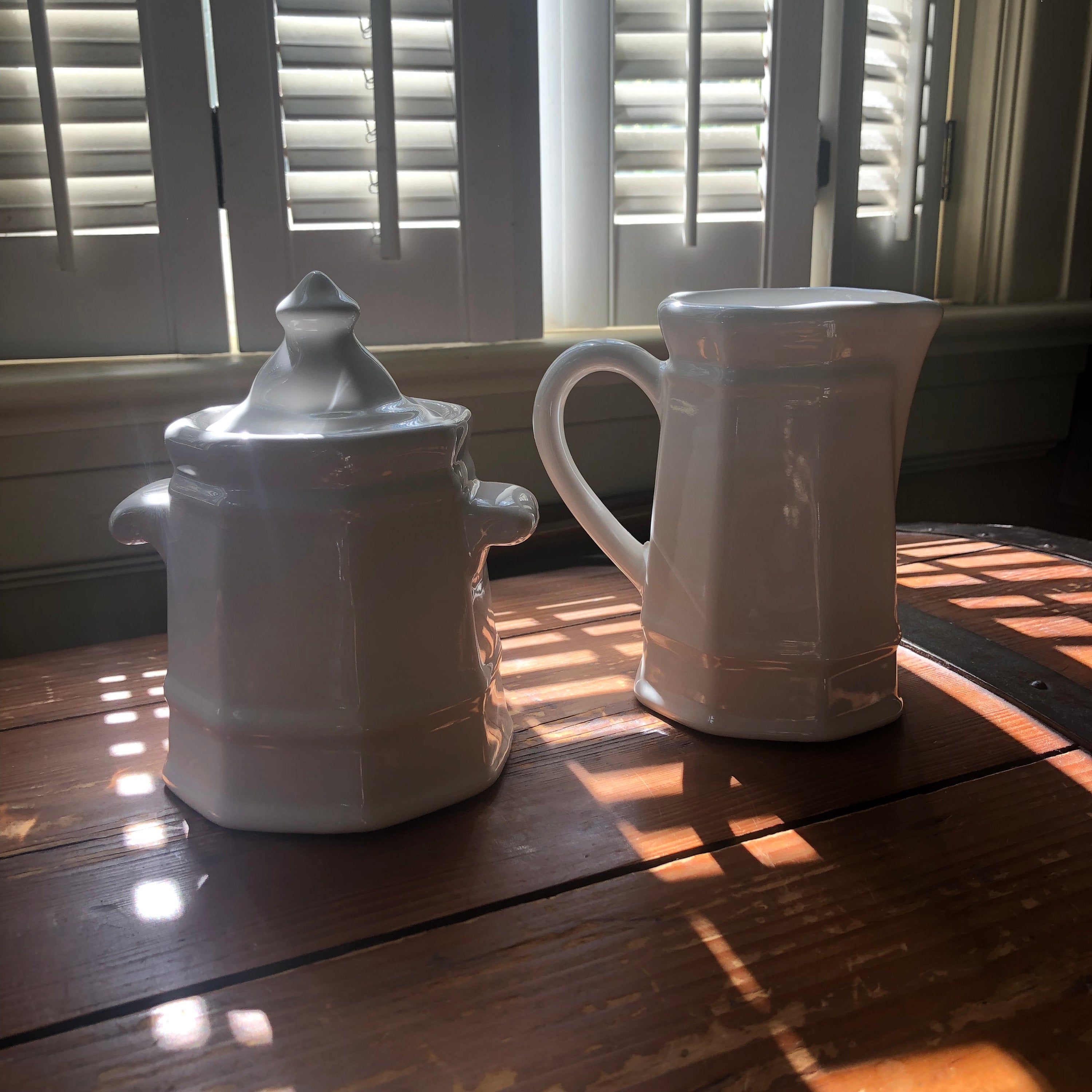 Vintage Pfaltzgraff Heritage Sugar Bowl and Creamer Set Gem City