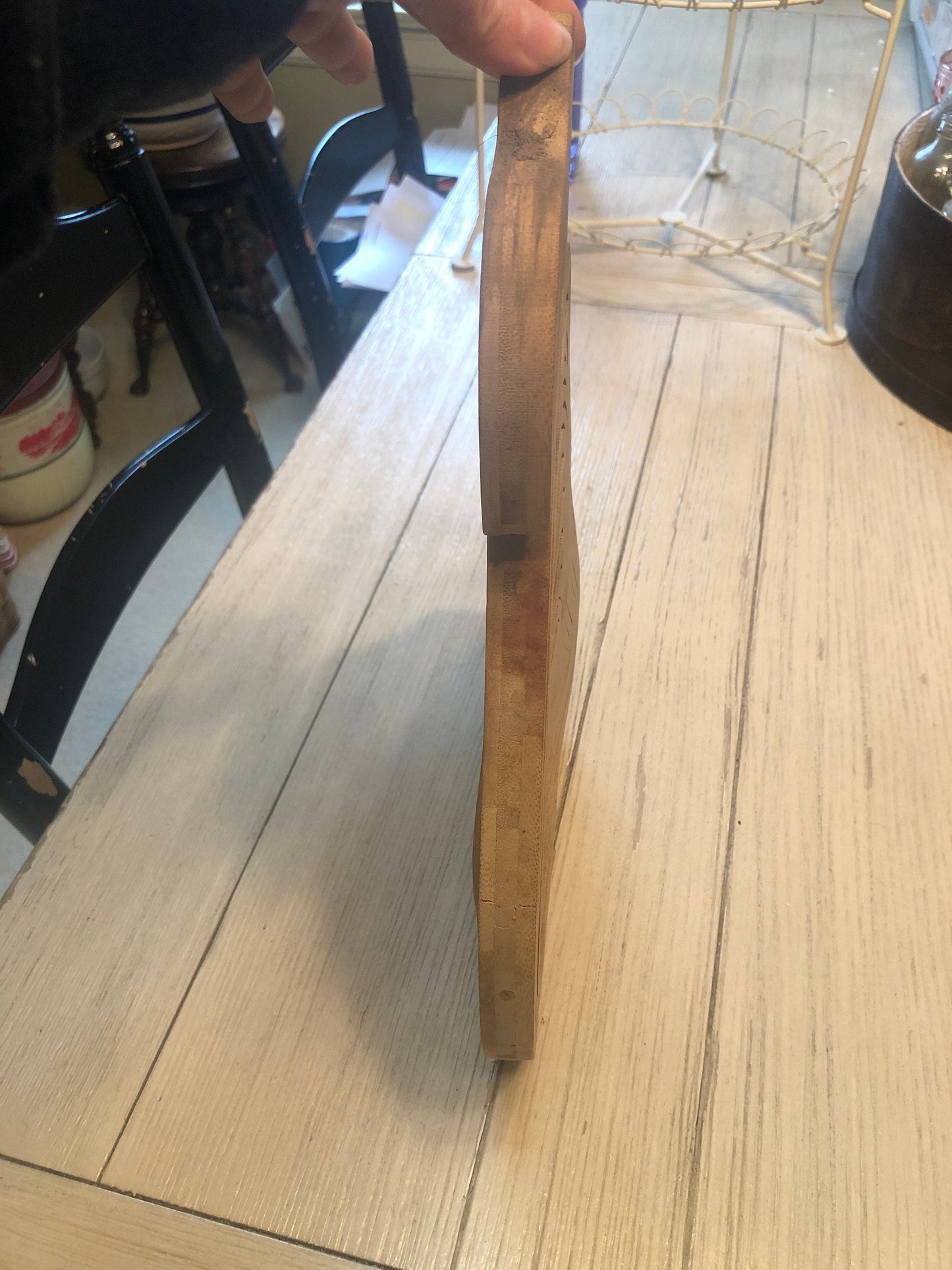 Mid Century Modern Wooden Collapsible Pear Bowl